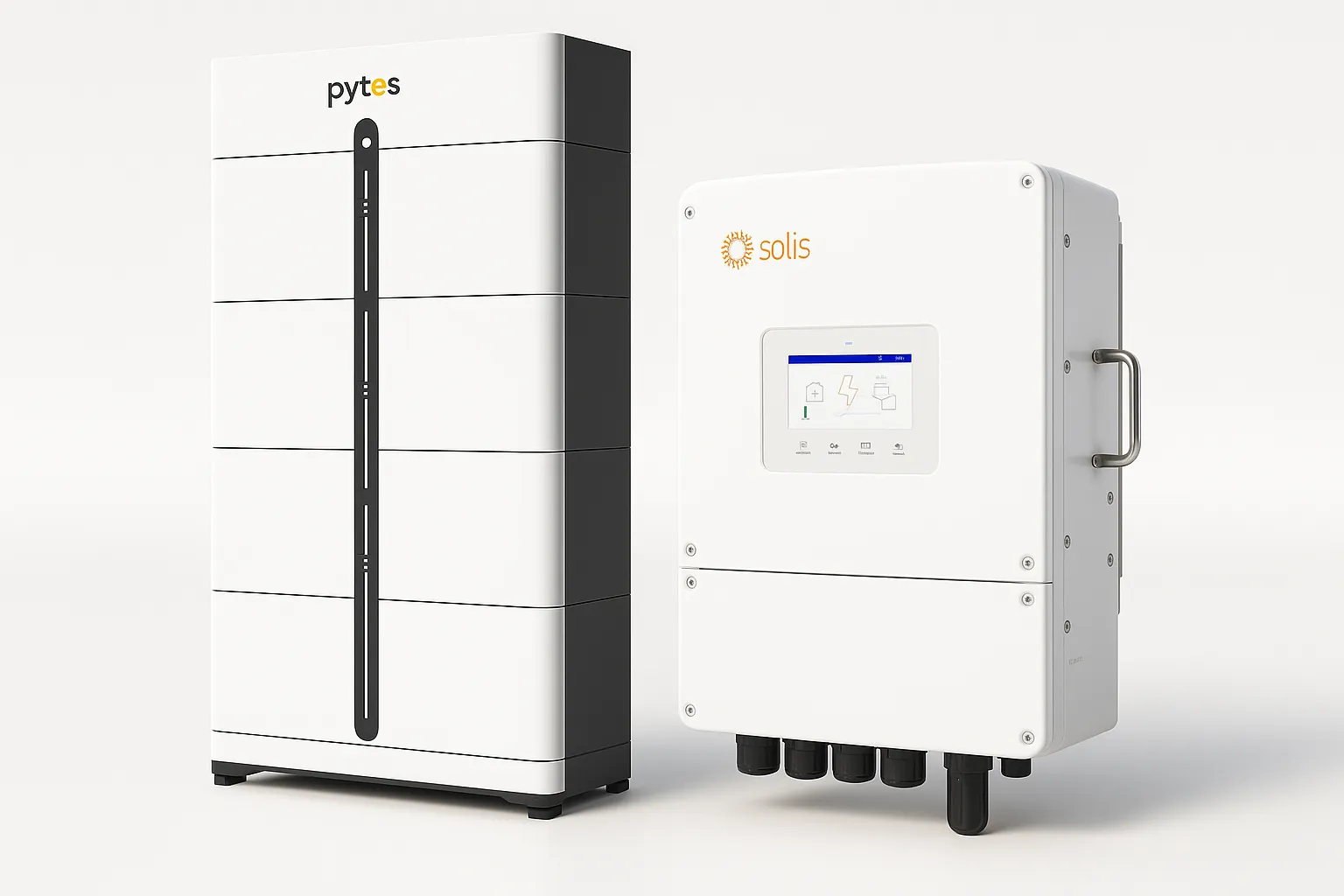 Combinatie van Pytes thuisbatterij en Solis hybride omvormer als noodstroompakket.